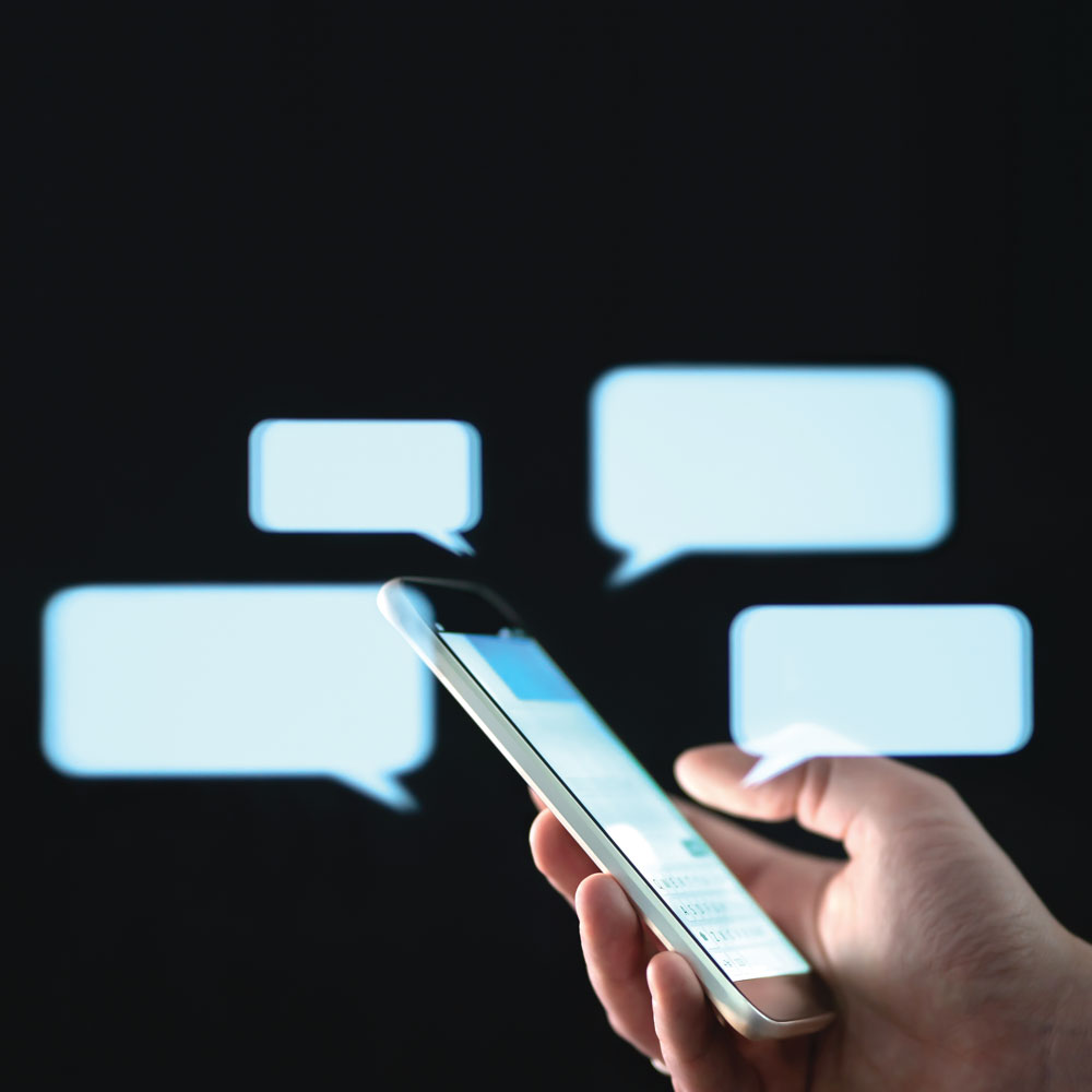 Sextortion Overwhelming Text Bubbles