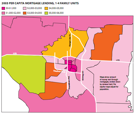 2003 Per Capita Mortgage Lending, 1-4 Family Units