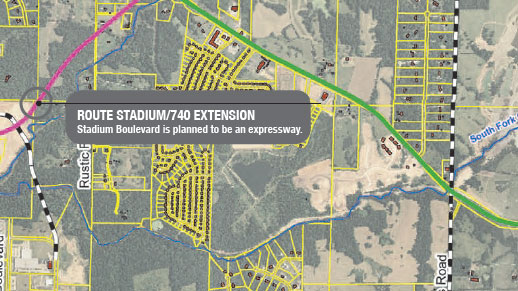 Route Stadium/740 Extension