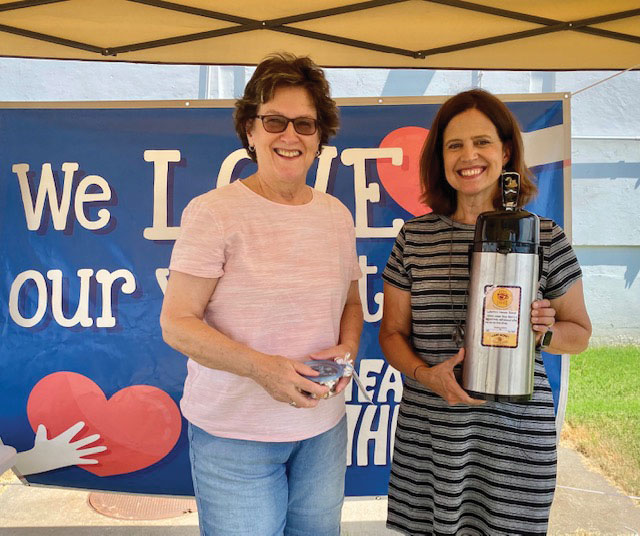 Teri Walden and volunteer Nancy Burke