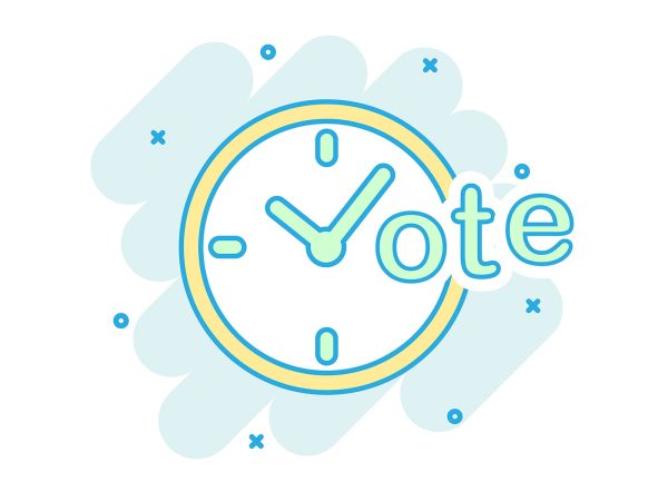 and the overall design is in yellow and blue with a light blue abstract background.
