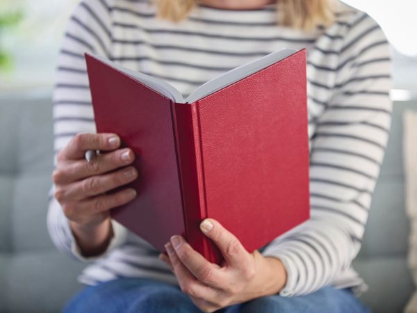 Woman Reading On The Couch