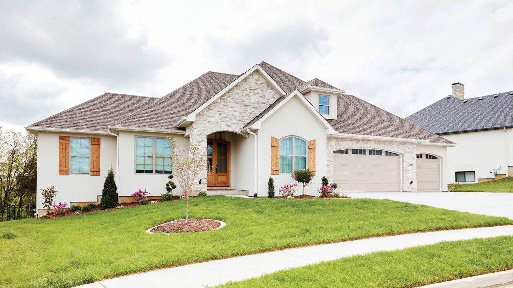 stone and stucco exterior