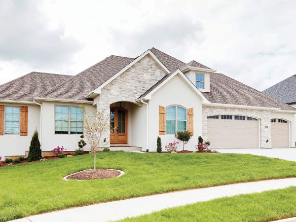 stone and stucco exterior