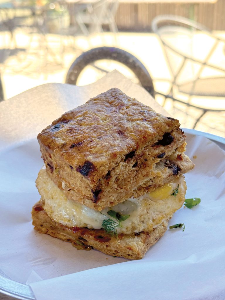 Beet Box Black Garlic Biscuit Breakfast Sandwich Photo By Sunitha Bosecker