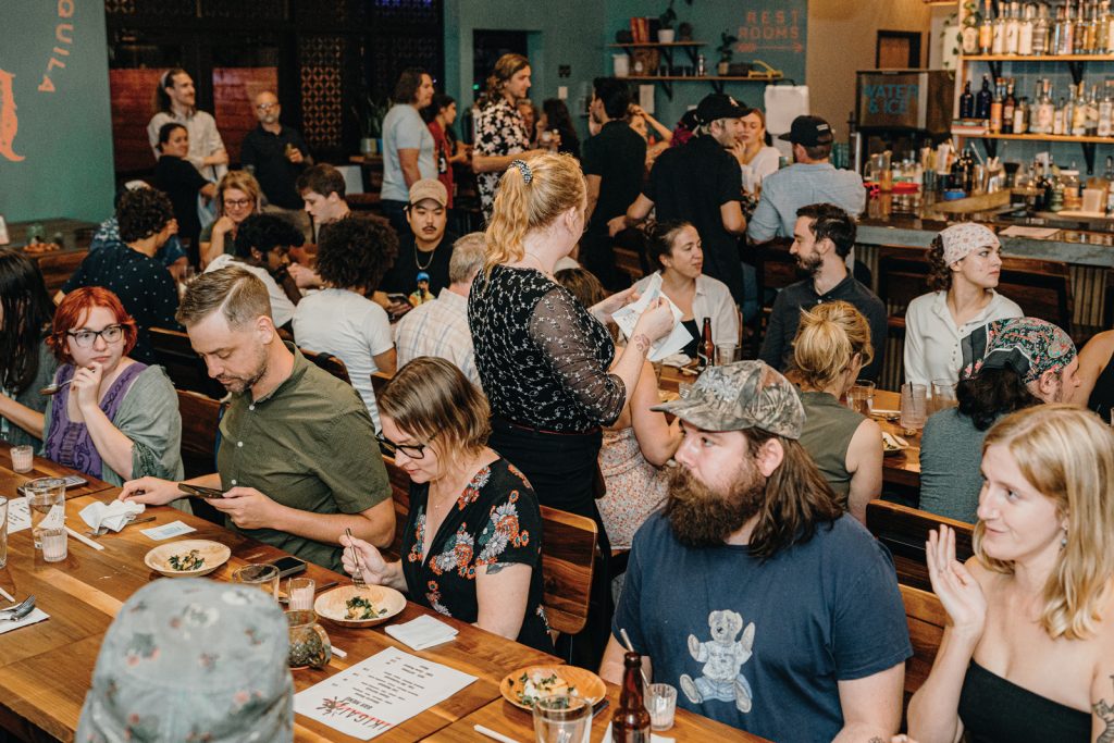 Crowd Of Diners At Ikigai Omakase Popup