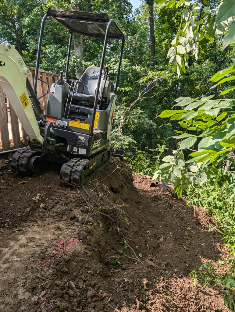 Dannys Landscaping Work Site Hauling Dirt