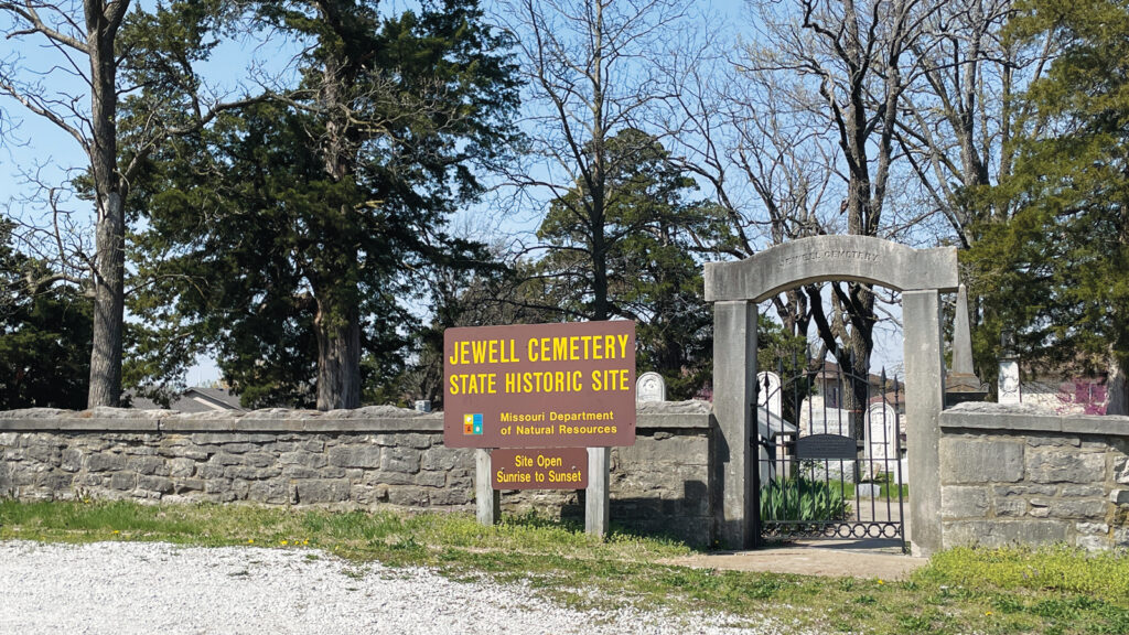 Featured Jewell Cemetery State Historic Site Entrance