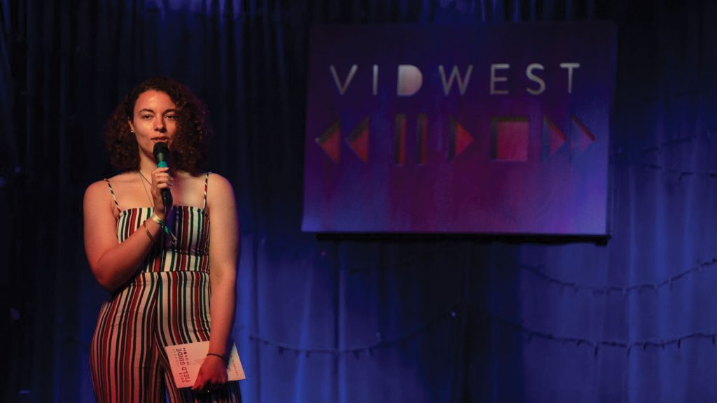 Featured Member Of Vidwest Studios Speaking On Stage