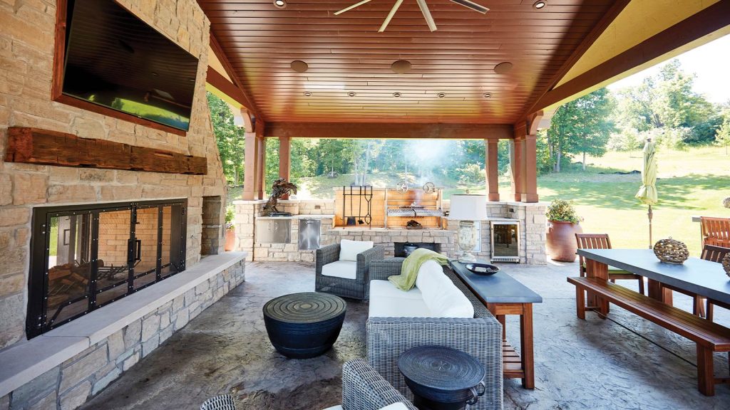 comfortable wicker seating with cushions