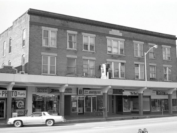 Missouri|historical black and white image of President at Ronald Reagan Hickman HighSchool|black and white historical image of a brick building on South Ninth Street in Columbia