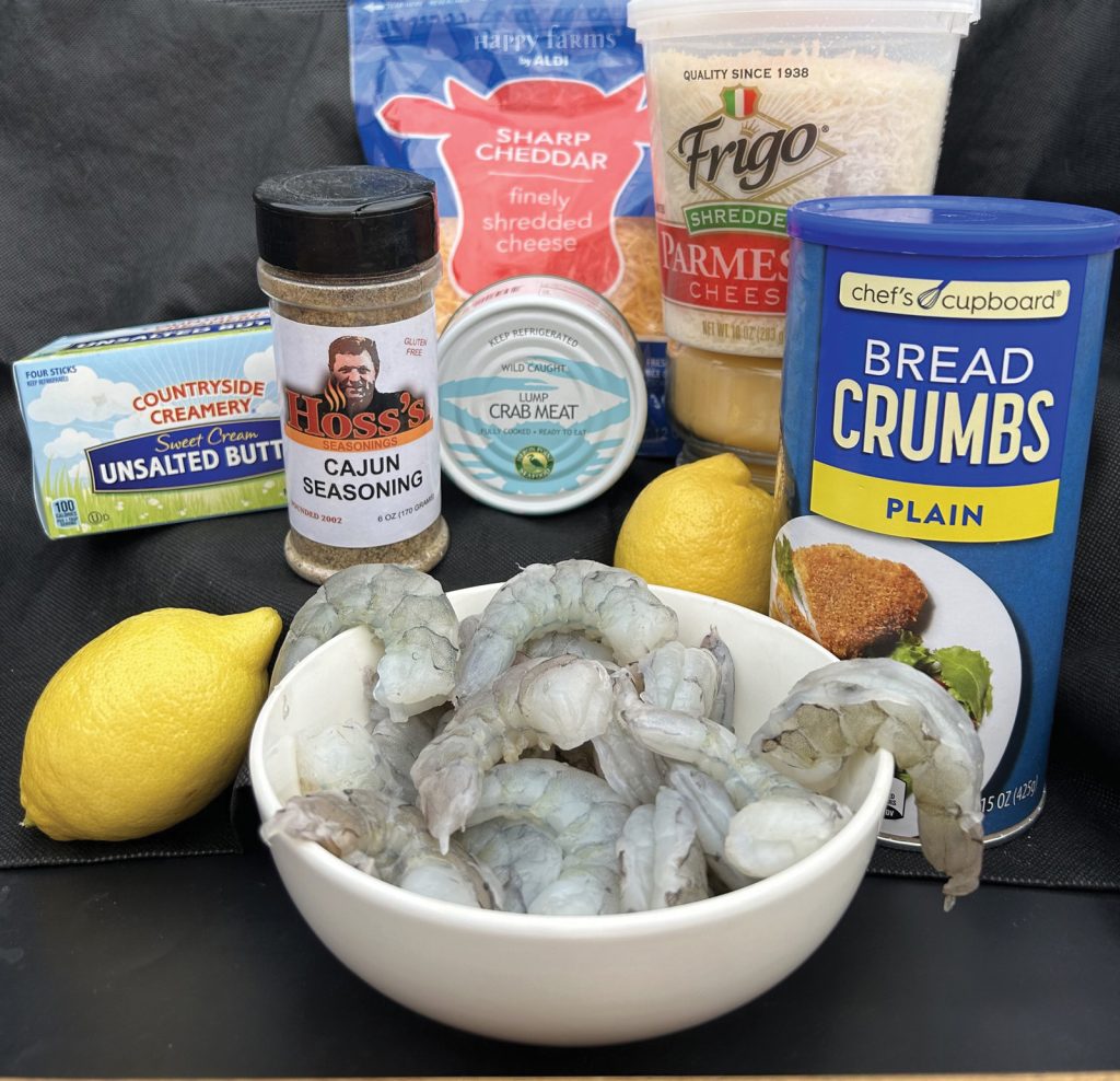 Ingredients For A Shrimp And Grab Au Gratin
