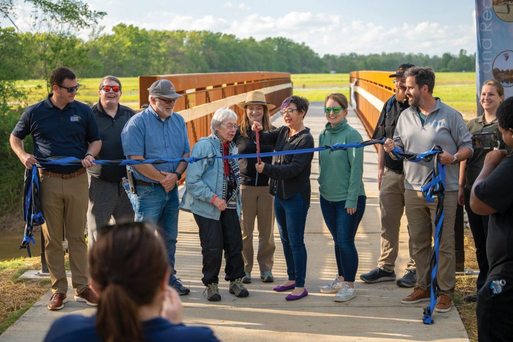 May 1 2025 Trail Ribbon Cutting Perche Creek Bridge Opening