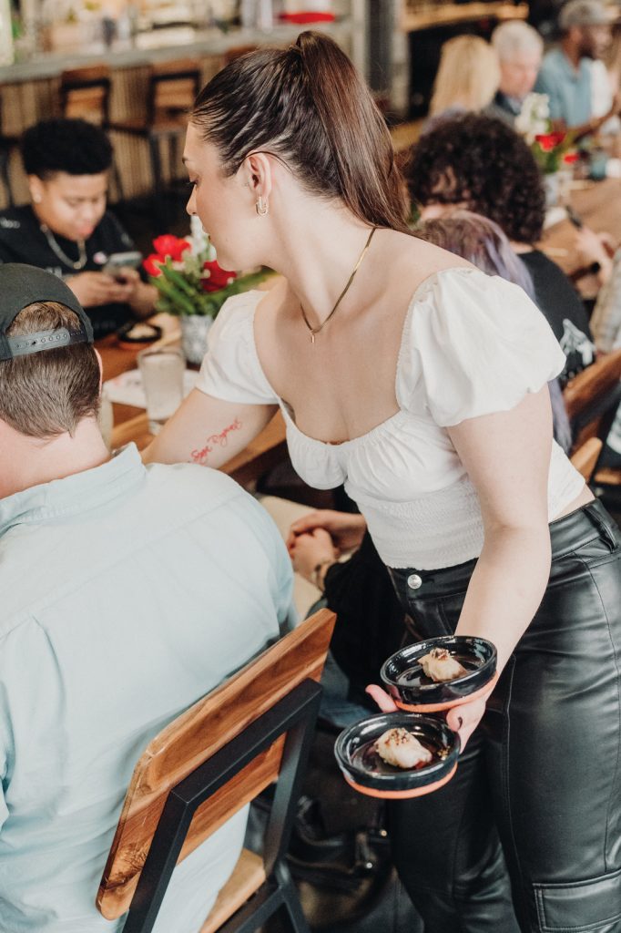 Serving Setting Nigiri To Customers At Ikigai Omakase