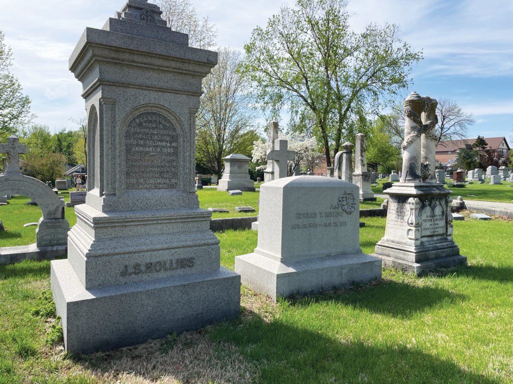 Sidebar Rollins Family Headstones In Columbia Cemetery