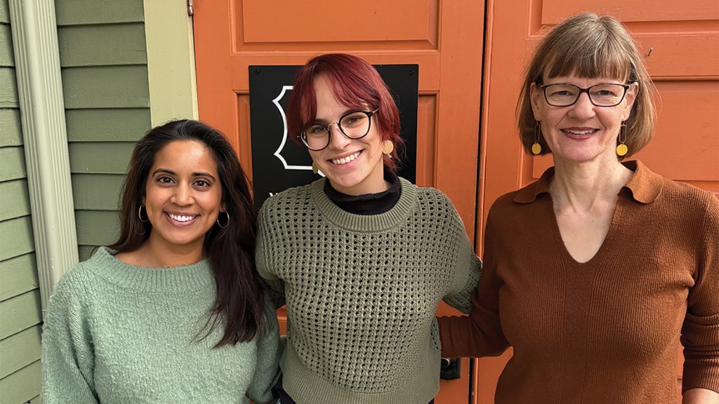 COMO Magazine represents at the Missouri Women Who Write Retreat. Pictured left to right: Sunitha Bosecker (freelance writer), Kelsey Winkeljohn, and Karen Pasley (contributing copyeditor)