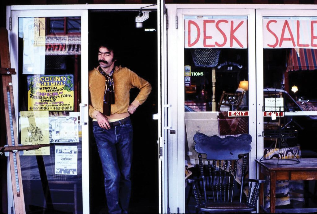 Michael Cochran inside his antique store, Second Nature