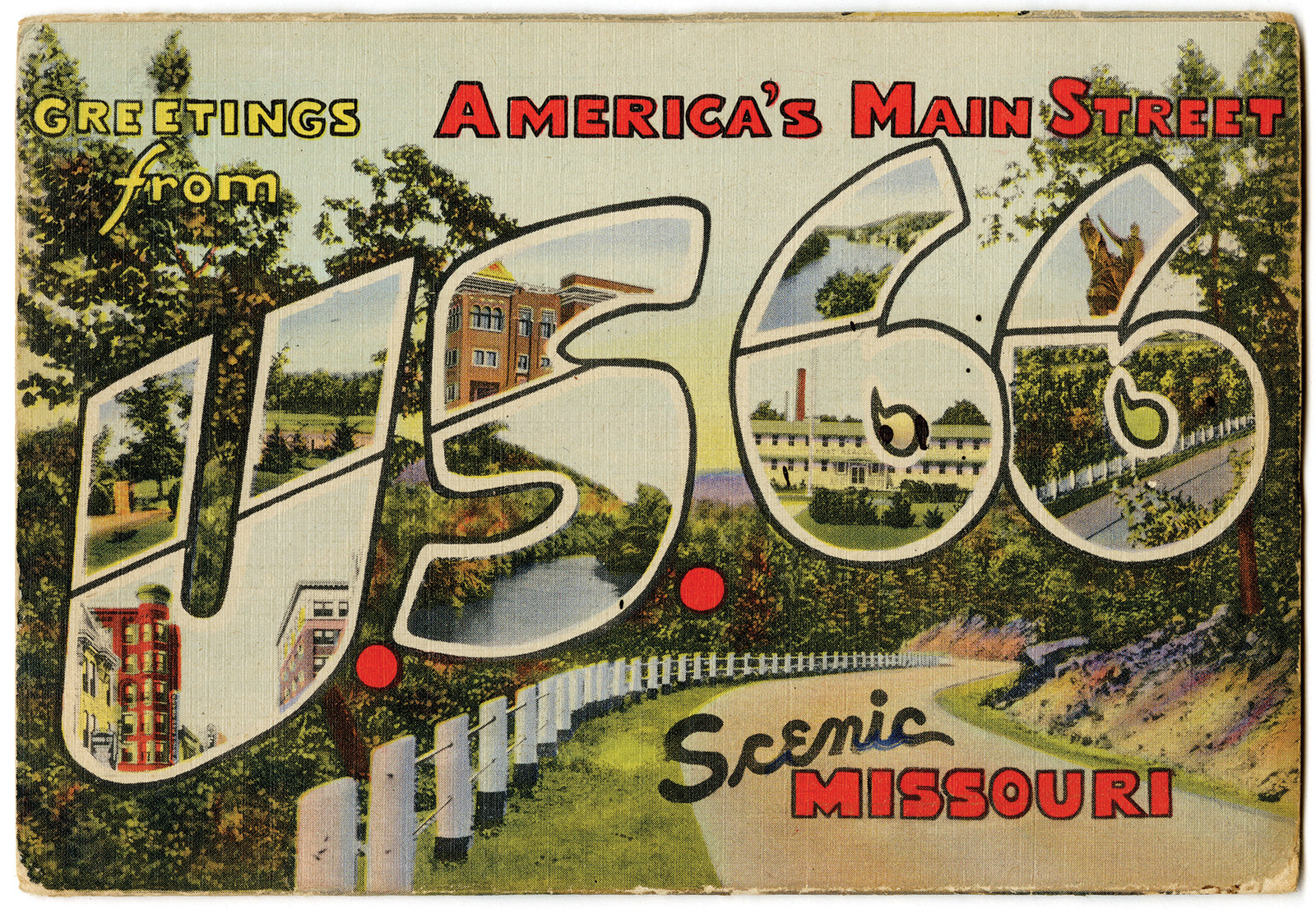 America's main street postcard
